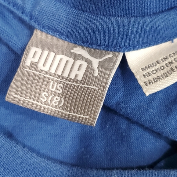 Puma Blue Long Sleeve Graphics Top Size S (8) - Picture 3 of 5